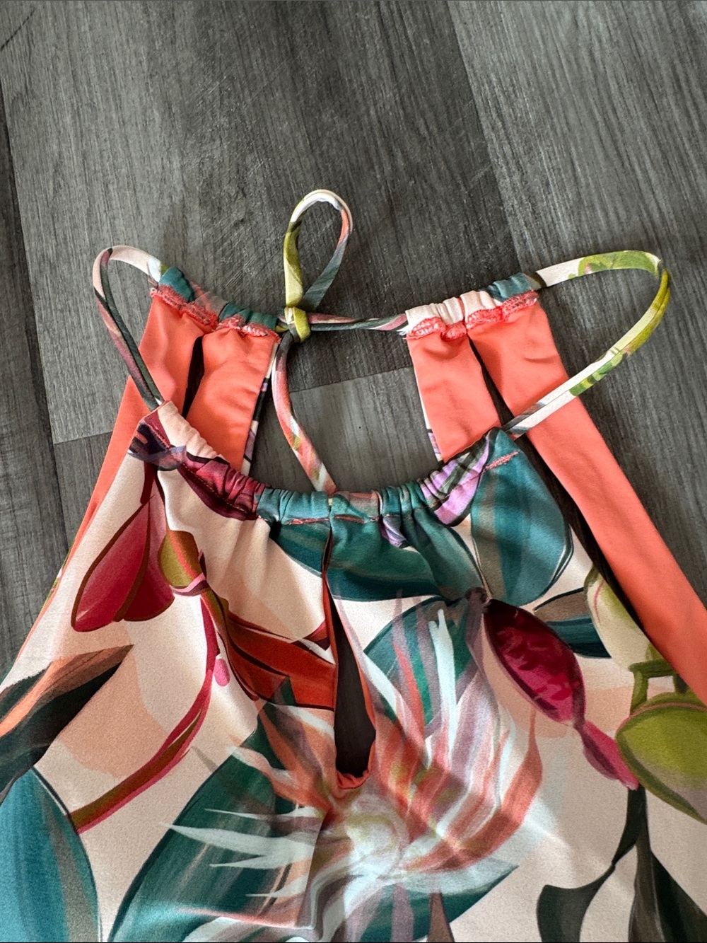Maryssil by Larissa Minatto small swimsuit one piece tropical high neck floral - Picture 4 of 8